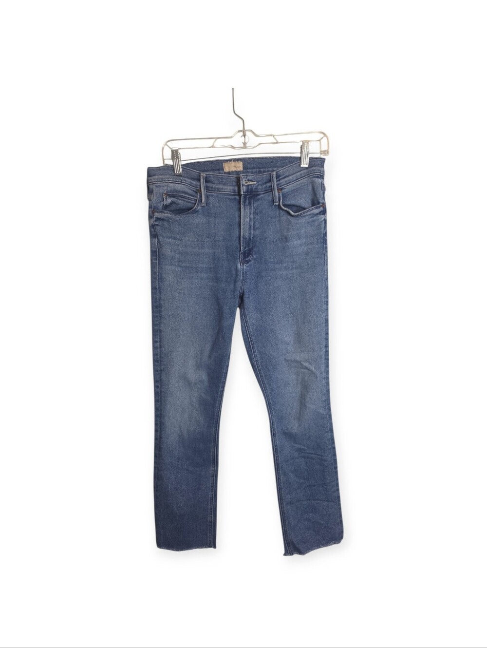 Women's MOTHER Mid Rise Dazzler Crop Fray, size 29